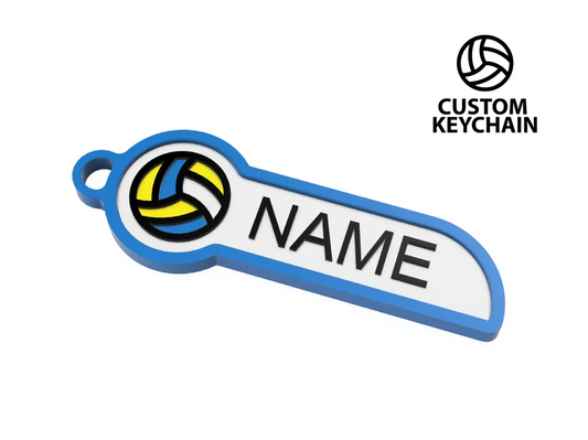 Personalized Volleyball Keychain